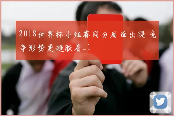 2018世界杯小组赛同分局面出现 竞争形势更趋胶着_1