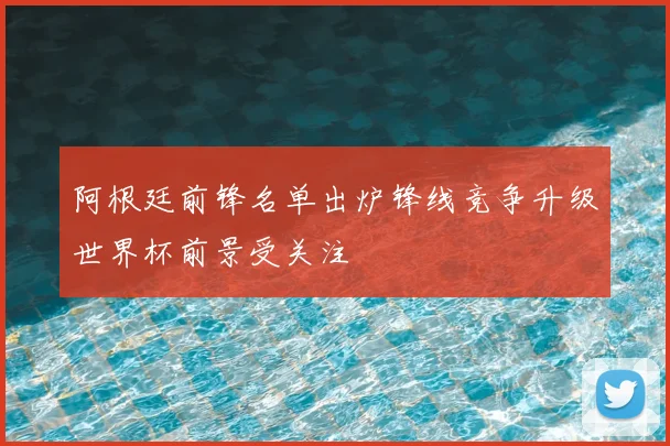 阿根廷前锋名单出炉锋线竞争升级世界杯前景受关注