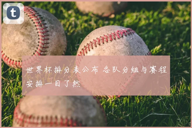 世界杯排分表公布 各队分组与赛程安排一目了然
